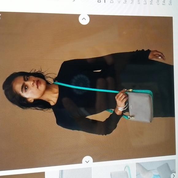 ALEXIS BITTAR IN MY DREAMS POUCH CROSSBODY PURSE SEAFOAM/TAUPE - Picture 2 of 8